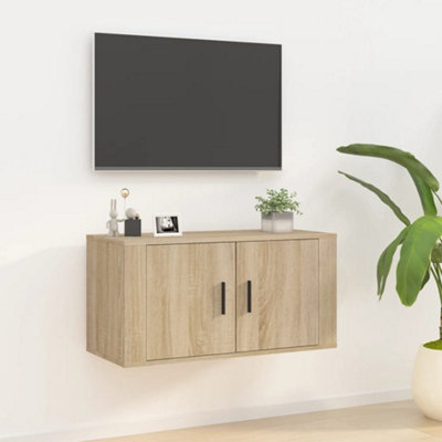 Berkfield Wall Mounted Tv Cabinet Sonoma Oak 80X34.5X40 Cm from B&Q