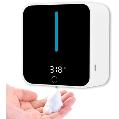 B&Q White Automatic Hand Sanitizer Dispenser - Wall Mounted - Liquid Soap Dispenser - For Home, School, Hotel