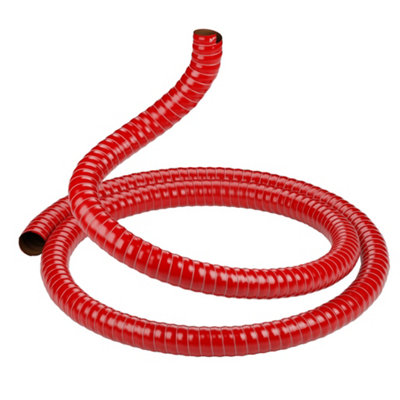 83mm 3 1/4" 4m Red Flexible Silicone Air Ducting Hose Kit With 2 Hose Clips High Temp Car Engine Air Intake Induction Brake Duct