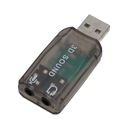 Kenable Usb Headset Adapter Soundcard Audio Headphone And Mic 2 X 3.5mm Sockets from B&Q