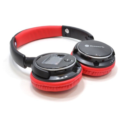 B&Q -  Bluetooth Stereo Headphones For Phones And Tablets With Microphone Red