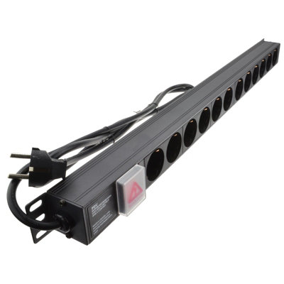 Kenable Pdu Schuko Sockets 12 Way With Euro Plug Power Distribution Unit Vertical 1.8M from B&Q