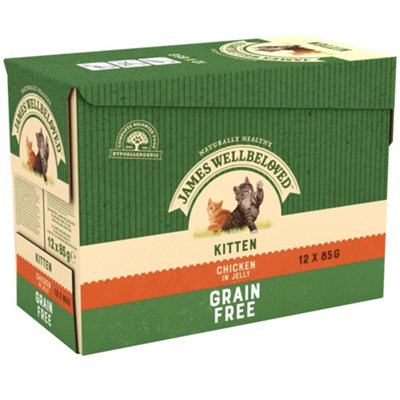 James Wellbeloved Kitten Free Chicken In Jelly Pouches 85G Grain