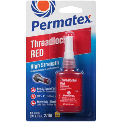 Permatex Threadlock High Strength Fast Acting Nut & Bolt Thread Lock Sealant10Ml from B&Q