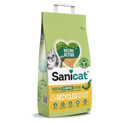 Sanicat Natura Activa Recycled Cat Litter 6L