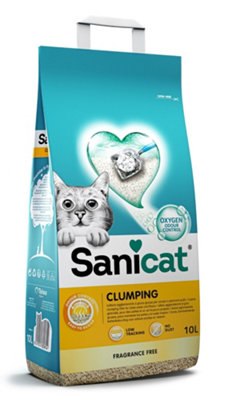 B&Q Sanicat Clumping Fragrance Free Cat Litter 10L