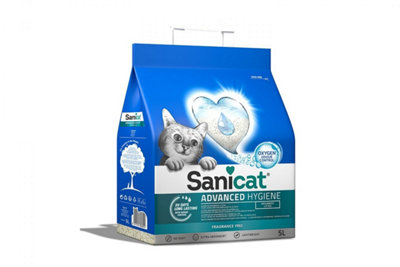 B&Q Sanicat Advanced Hygiene Fragrance Free Cat Litter 10L