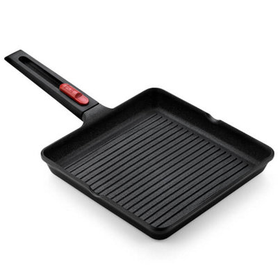 B&Q -  Infinity 28Cm X 28Cm Ribbed Grill Pan