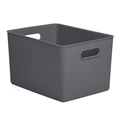  - Tatay Plastic Storage Basket 22 L Baobab Organizer Box Integrated Handles Compact And Versatile Design Bpa-Free 29.4 X 38.5 X 23
