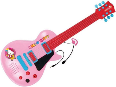 Reig Hello Kitty 6-String Guitar With Earpiece Microphone from B&Q