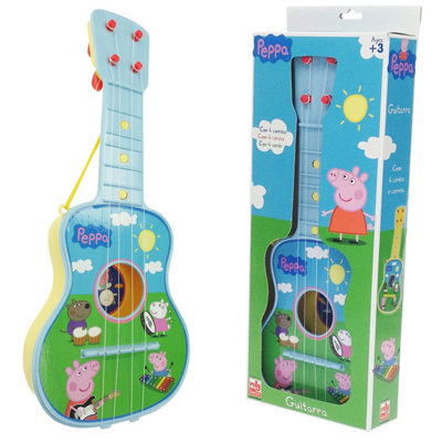 B&Q Peppa Pig Guitar Musical Percussion Instrument Educational Toy Easy-To-Use