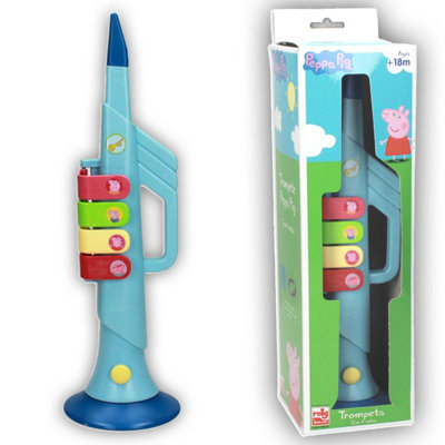 B&Q Peppa Pig Trumpet 4 Notes The Colors Of Peppa Pig Kids Toys Children Easy-To-Use