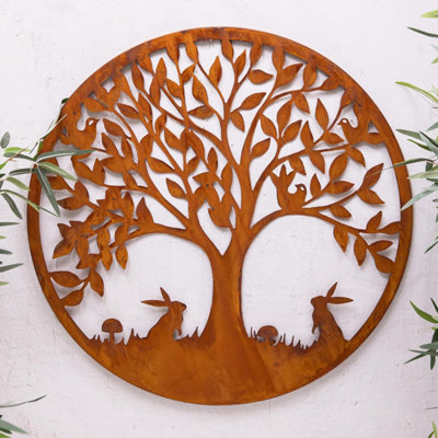  - Annibells Large Woodland Scene Metal Wall Plaque (14635)
