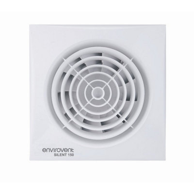Envirovent Silent 150Mm 6" Quiet Bathroom Extractor Fan With Humidistat & Timer Light