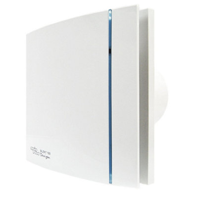 Envirovent Sildes100T 4" Square Front Face Silent Design FanAdjustable Run-On Timer from B&Q