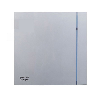 Envirovent Silent Designts Extractor Fan 4" Shutter & Adjustable Timer In Silver from B&Q