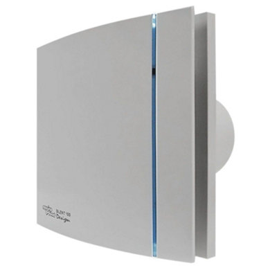 Envirovent Silent Design 4" Quiet Bathroom Extractor Fan Humidistat Timer Silver