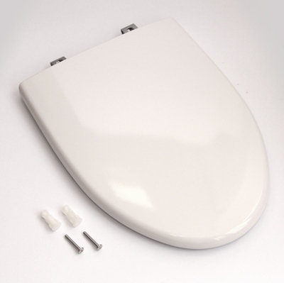 FixTheBog Manbox83Maybe (801490004) Roca America Classical Toilet Seat Standard Close Including Chrome Hinges from B&Q