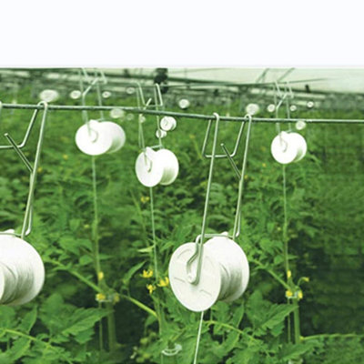 10-Pack Tomato Trellis Roller Hooks With 15M String For Supporting Plants And Fruits from B&Q