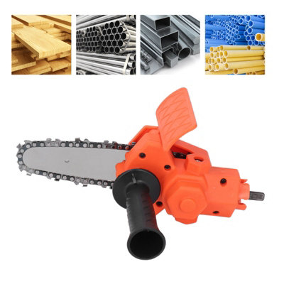 Orange Portable Chainsaw Adapter: Convert Electric Drill To Electric Saw For Easy Cutting from B&Q