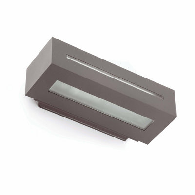 Luminosa Lighting Luminosa West 1 Light Outdoor Wall Light Dark Grey Ip54E27