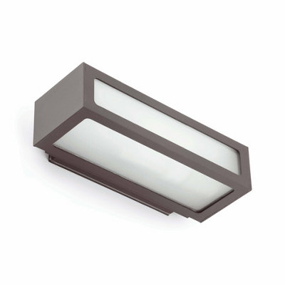 Luminosa Lighting Luminosa Natron 1 Light Outdoor Wall Light Dark Grey Ip54E27