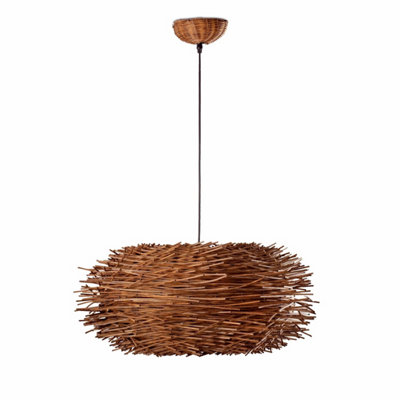 Luminosa Lighting Luminosa Nido 1 Light Ceiling Pendant BrownE27 from B&Q