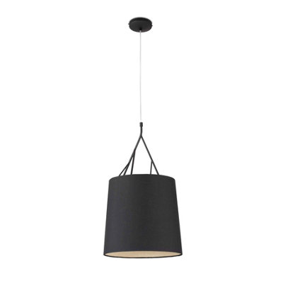 Luminosa Lighting Luminosa Tree 1 Light Ceiling Pendant Black With ShadeE27