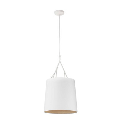 Luminosa Lighting Luminosa Tree 1 Light Ceiling Pendant White With ShadeE27