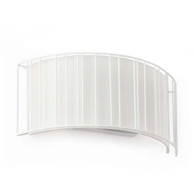 Luminosa Lighting Luminosa Linda 2 Light Indoor Wall Light White With ShadeE27
