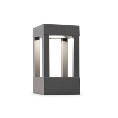 Luminosa Lighting Luminosa Agra Led Outdoor Pedestal Light Dark Grey Ip54