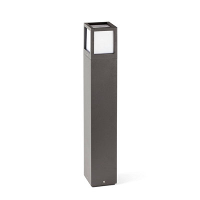 Luminosa Lighting Luminosa Onze 1 Light Outdoor Bollard Light Dark Grey Ip54E27