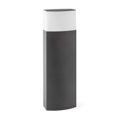 Luminosa Lighting Luminosa Datna 1 Light Outdoor Short Bollard Light WhiteDark Grey Ip44E27 from B&Q