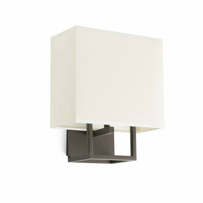 Luminosa Lighting Luminosa Vesper 1 Light Indoor Wall Lamp Brown With ShadeE14 from B&Q