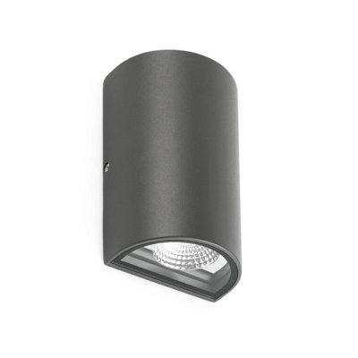 Luminosa Lighting Luminosa Lace Led Outdoor Up Down Wall Light Dark Grey Ip54 from B&Q