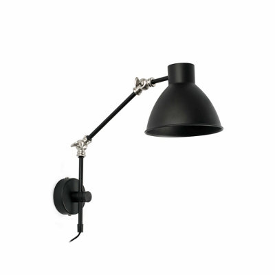 B&Q -  Luminosa Celia Adjustable 1 Light Indoor Wall Light BlackE14