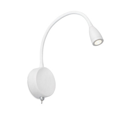 Luminosa Lighting Luminosa Loke Led Indoor Wall Light Reading Lamp White from B&Q