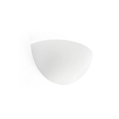 B&Q -  Luminosa Snow 1 Light Indoor Wall Light White PlasterE14