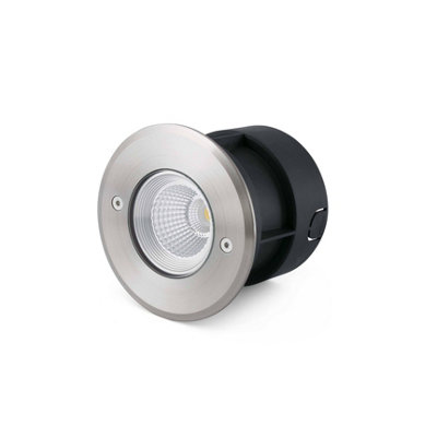 Luminosa Lighting Luminosa Suria Led Outdoor Recessed Spotlight Wide Beam Angle Matt Nickel Ip67 from B&Q