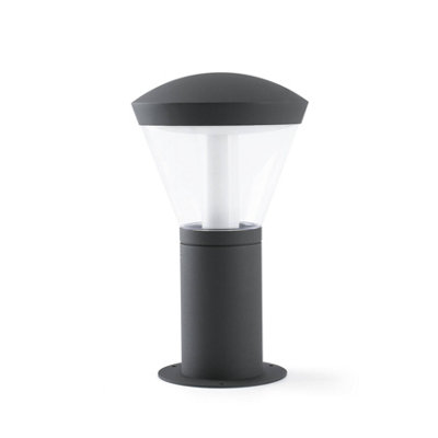 Luminosa Lighting Luminosa Shelby Led Outdoor Pedestal Light WhiteDark Grey Ip65