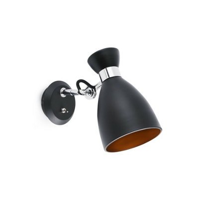 Faro Lighting Retro Wall Light Black - Black - Image 4