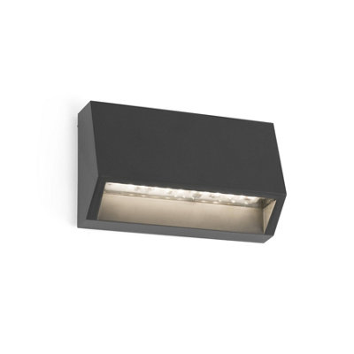 Luminosa Lighting Luminosa Must Led Outdoor Small Wall Light Dark Grey Ip65 from B&Q