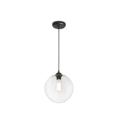 Luminosa Ing Luminosa Clara 1 Ceiling Pendant Antique Brass With Globe Shade, E27 Light