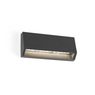 Luminosa Lighting Luminosa Must Led Outdoor Medium Wall Light Dark Grey Ip65 from B&Q