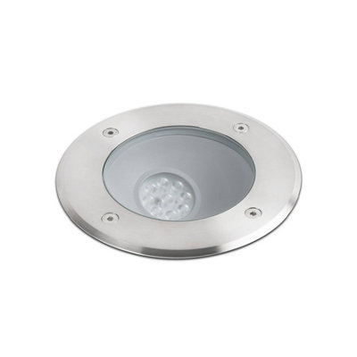 Luminosa Lighting Luminosa Salt Led Outdoor Recessed Spotlight Matt Nickel Ip67 from B&Q