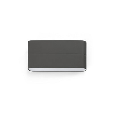 Luminosa Lighting Luminosa Aday Led Outdoor Large Up Down Wall Light Dark Grey Ip54 from B&Q