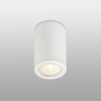 Luminosa Lighting Luminosa Sven 1 Light Round Surface Mounted Downlight PlasterWhiteGu10 from B&Q