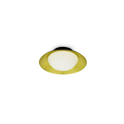 Luminosa Lighting Luminosa Side Led Black Gold Flush Ceiling Lamp G9 from B&Q