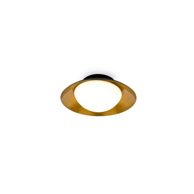 B&Q -  Luminosa Side Led Black Copper Flush Ceiling Lamp G9
