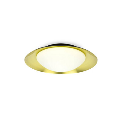 Luminosa Lighting Luminosa Side Led Indoor Medium Flush Wall Light BlackGold from B&Q
